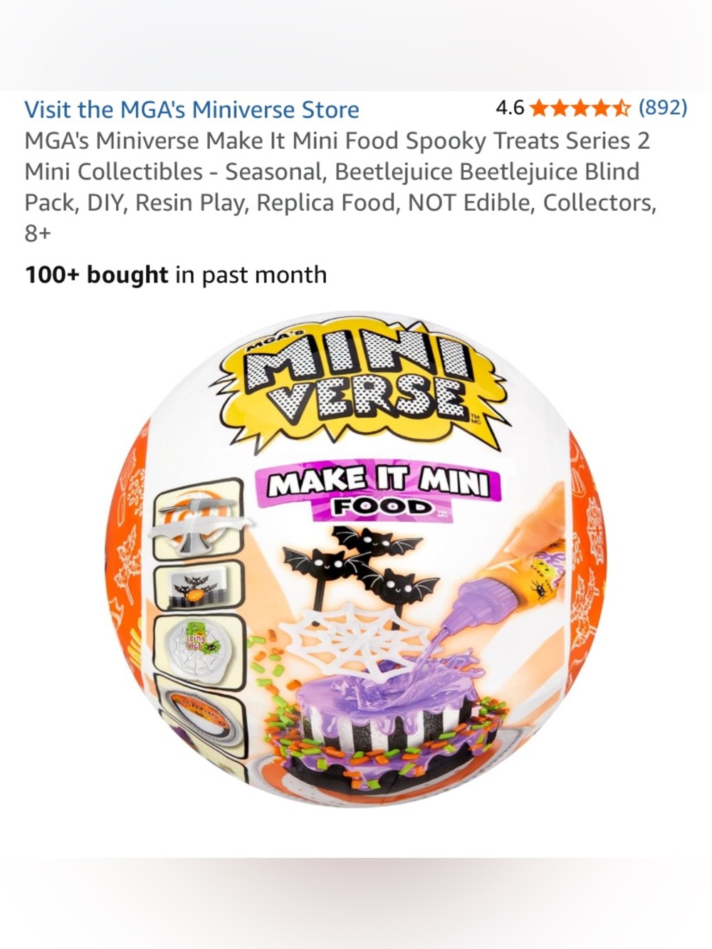 Miniverse Make It Mini Food Spooky Treats - Purple & White